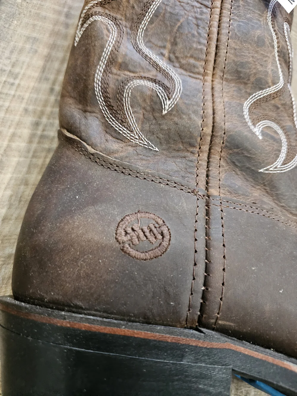 Double H 10.5 Western Work Boots Robert 3282 Brown 12" AG7 Mens NWT NEW Cowboy - Picture 2 of 16